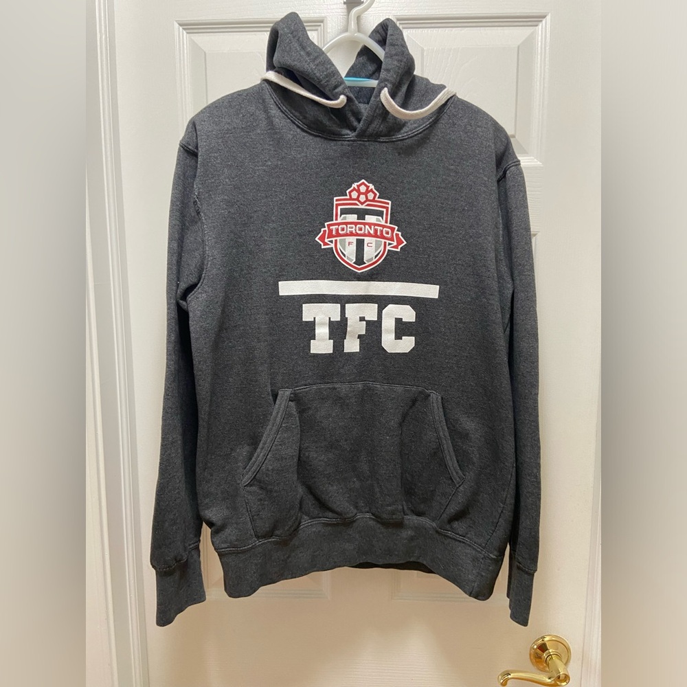 MLS Toronto FC Soccer Hoodie Sweatshirt Men’s Medium Gray
